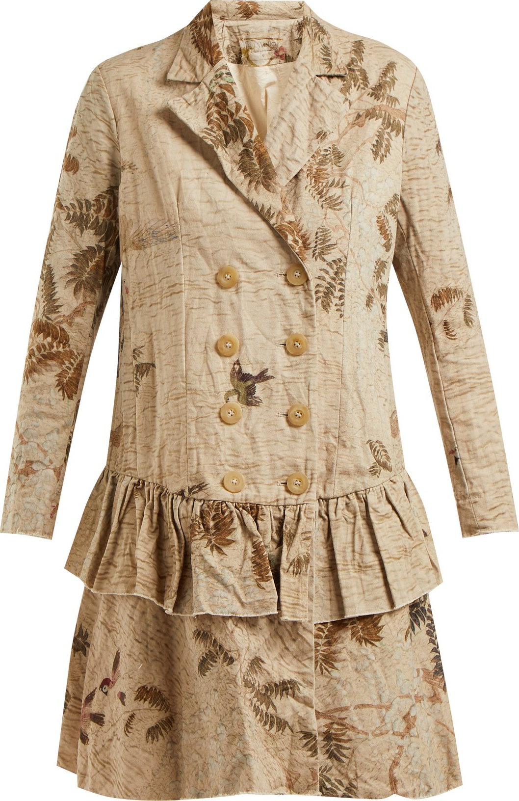 By Walid Hazy-Jungle double-breasted coat