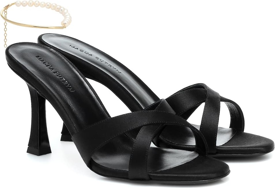 Magda Butrym Latvia embellished satin sandals