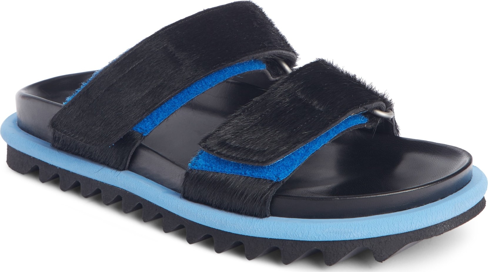 Dries Van Noten Genuine Calf Hair Double Band Sandal