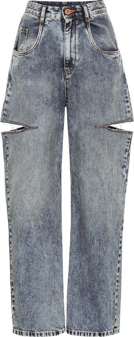 Maison Margiela Cutout high-rise wide-leg jeans