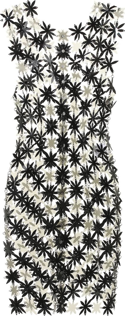 Paco Rabanne Floral PVC and chain dress