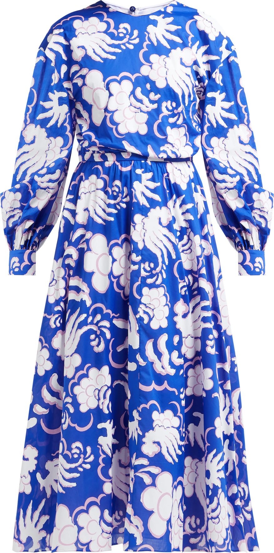 Valentino Abstract-print cotton midi dress