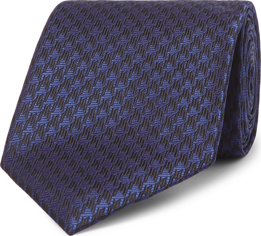 TOM FORD 8cm Houndstooth Woven Silk-Blend Tie