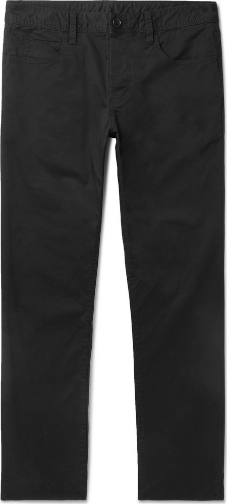 James Perse Black Slim-Fit Cotton-Twill Trousers