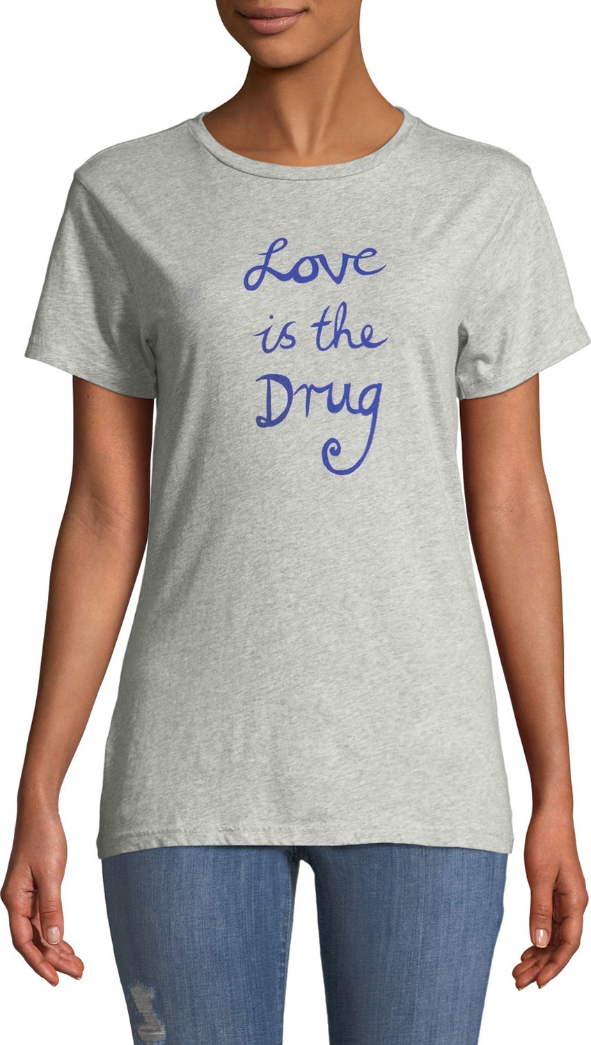Bella Freud Love Is The Drug Graphic Crewneck Tee