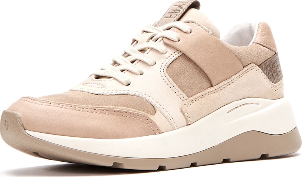 Frye Willow Low Lace-Up Leather/Suede Running Sneakers