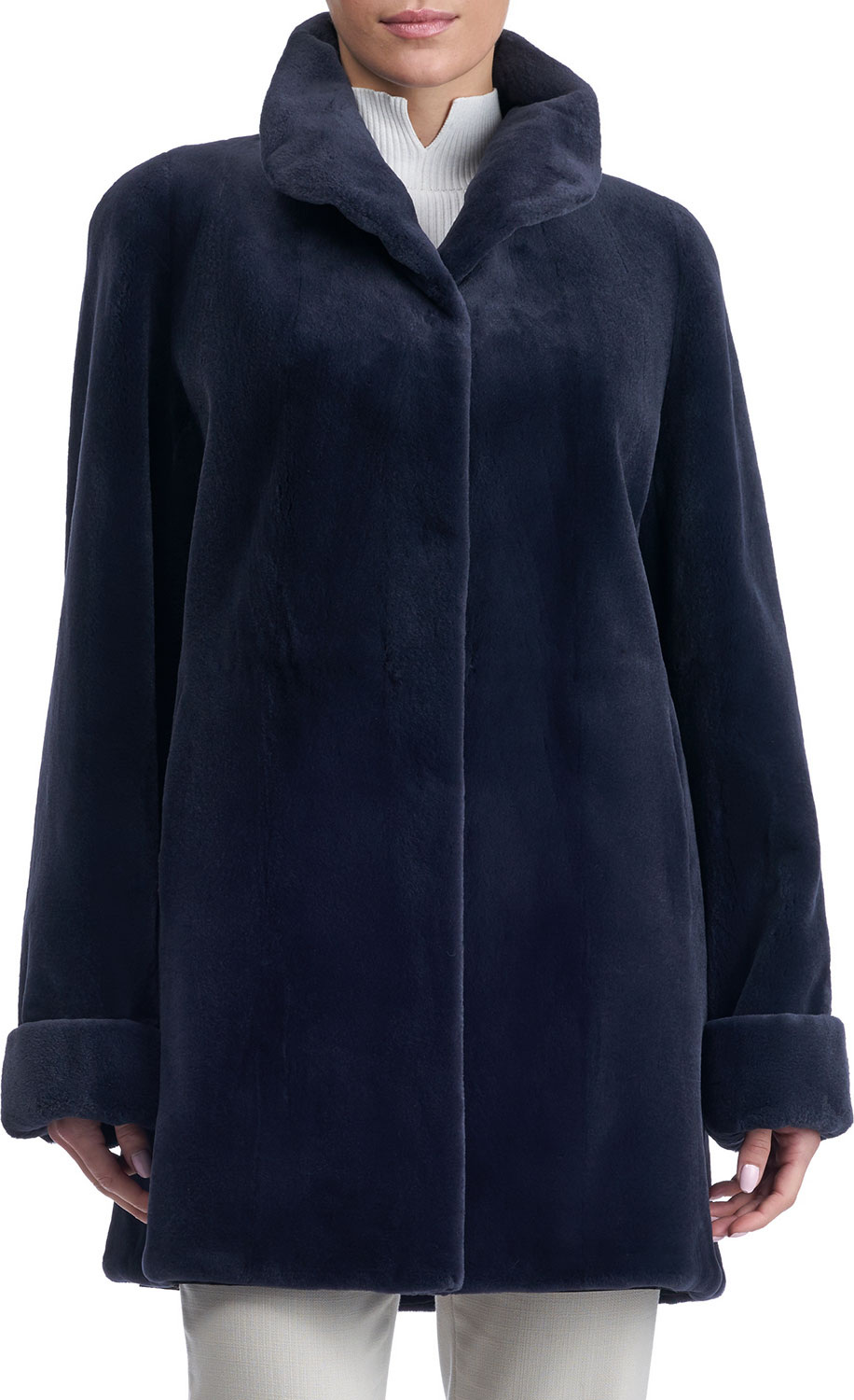 Gorski Reversible Sheared Mink Short Coat