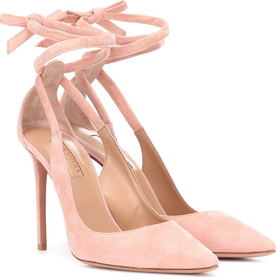 Aquazzura Milano 105 suede pumps