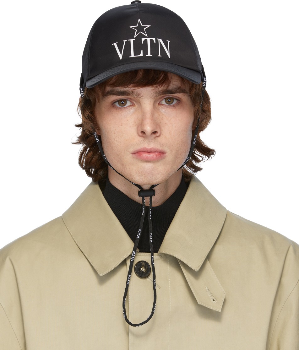 Valentino Black Valentino Garavani VLTN Star Cap