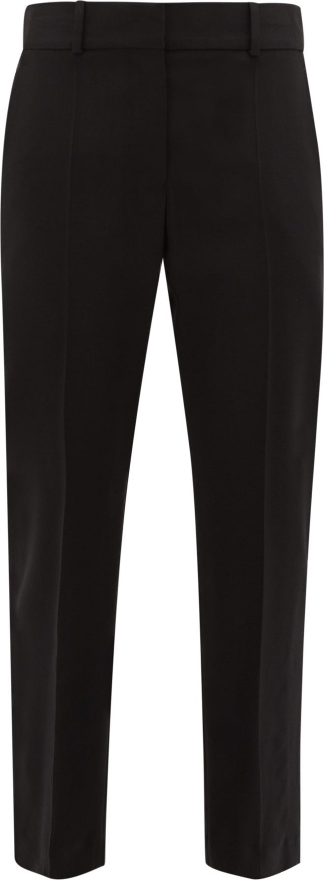 Haider Ackermann Satin-waistband slit-ankle wool-blend trousers