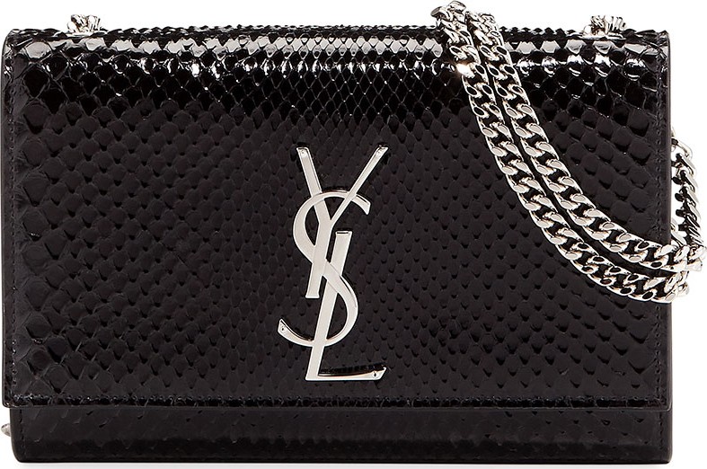 Saint Laurent Kate Small Monogram YSL Python Crossbody Bag