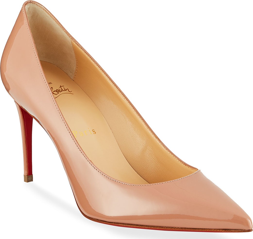 Christian Louboutin Decollete 85mm Patent Leather Red Sole Pump