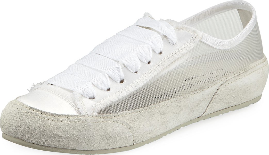 Pedro Garcia Parson Lace-Up Silk Tulle Sneakers