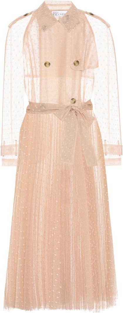 RED Valentino Pleated tulle trench coat