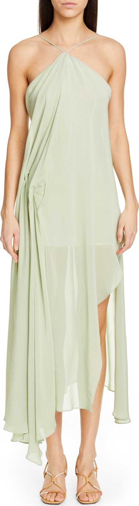 Jacquemus La Robe Spiaggia Halter Dress