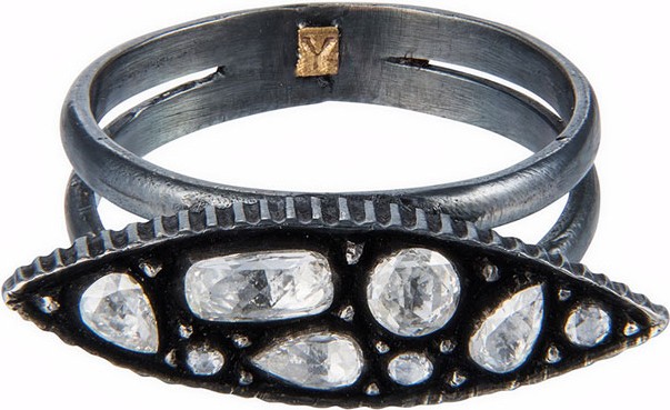 Yossi Harari Sara Mosaic Diamond Eye Ring, Size 6