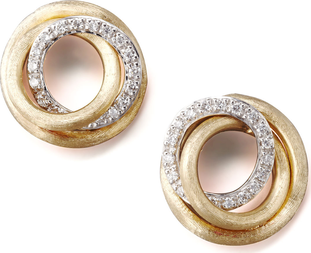 Marco Bicego Jaipur Diamond-Link Stud Earrings