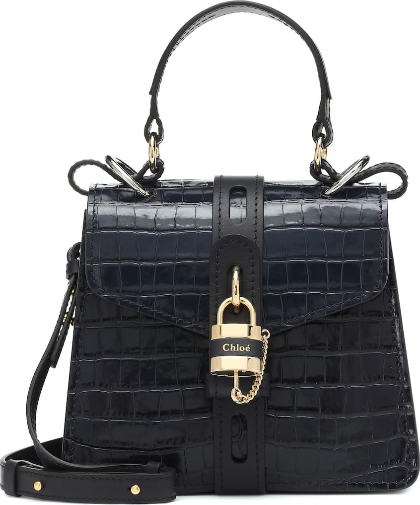 Chloe Aby croc-effect leather shoulder bag