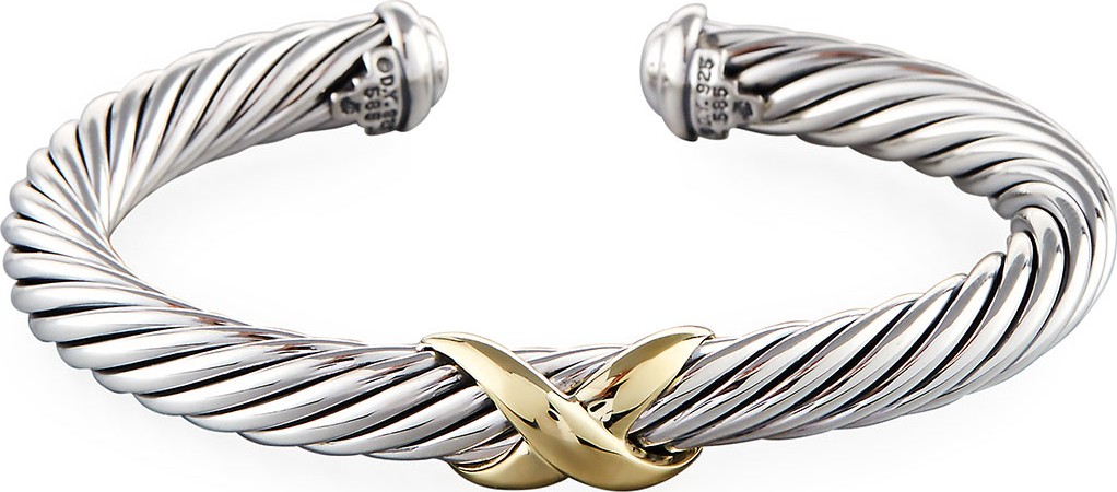 David Yurman X Bracelet with Gold