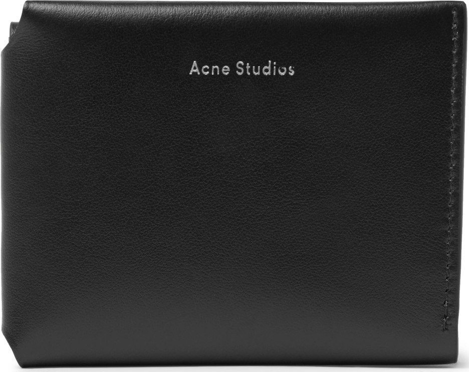 Acne Studios Logo-Print Leather Trifold Wallet