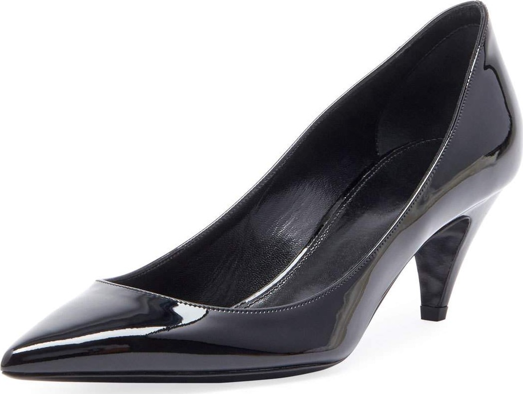 Saint Laurent Charlotte Patent Point-Toe Pumps