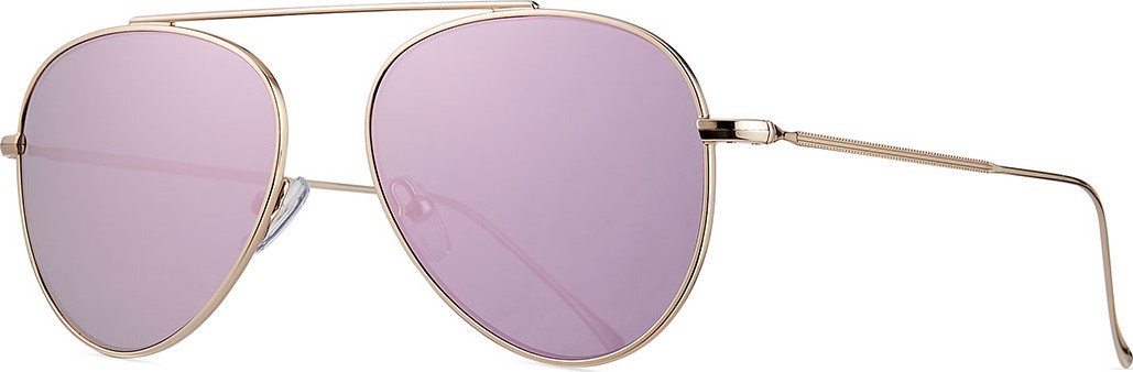 Illesteva Dorchester Mirrored Aviator Sunglasses