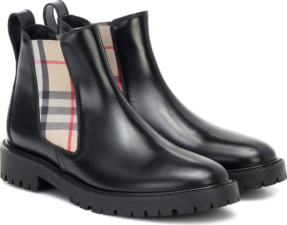 Burberry London England Leather ankle boots