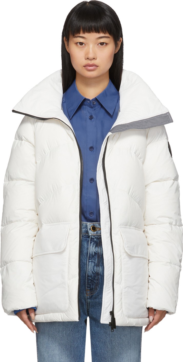 Canada Goose White 'Black Label' Ockley Parka