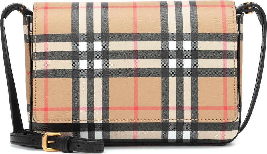 Burberry London England Vintage Check leather crossbody bag