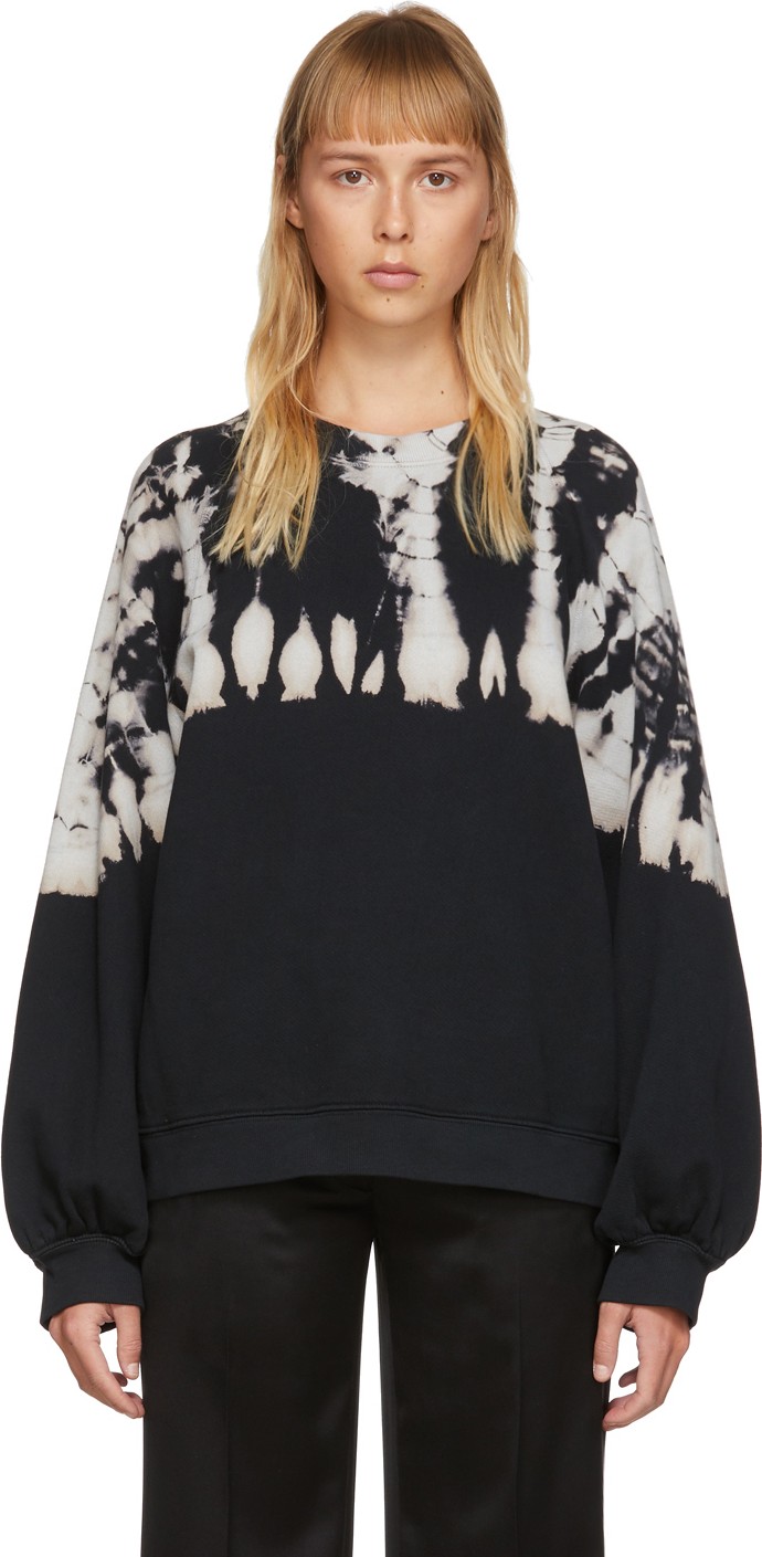 Raquel Allegra Black Balloon Sleeve Sweater