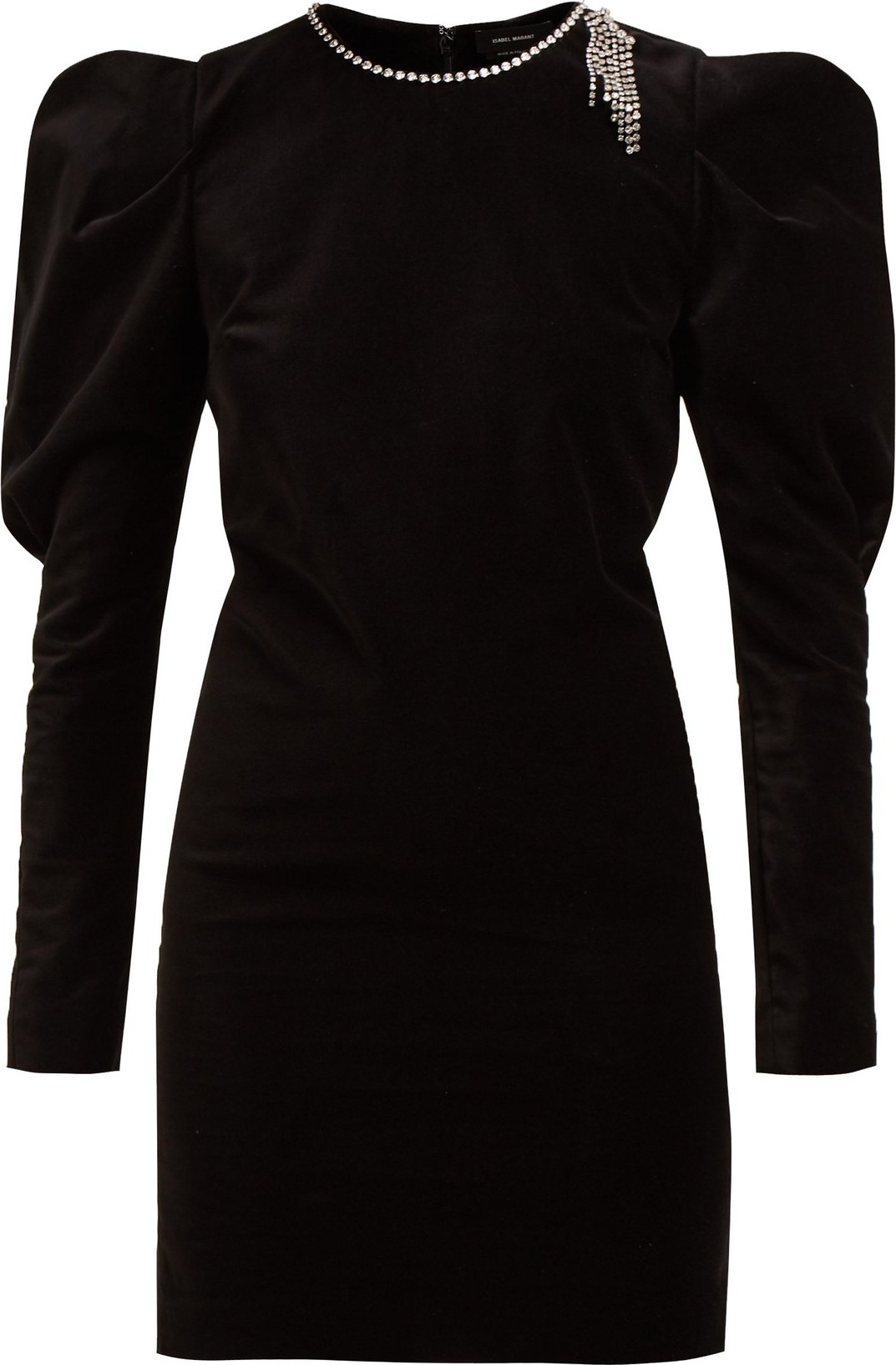 Isabel Marant Ziane rhinestone-embellished velvet dress