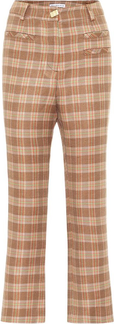 Rejina Pyo High-rise check pants