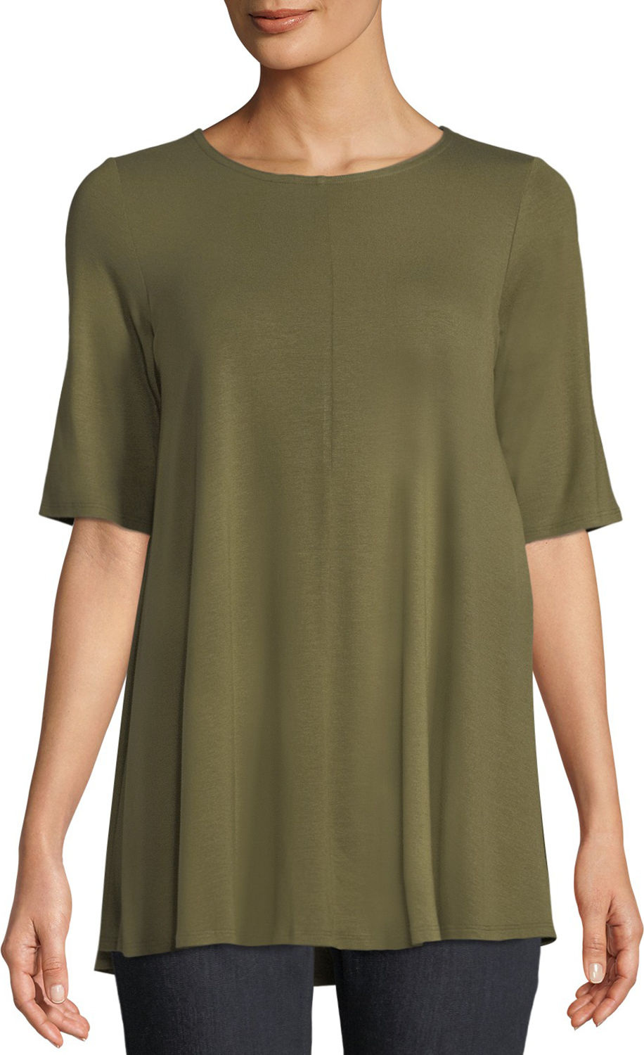 Eileen Fisher Short-Sleeve Jersey Tunic