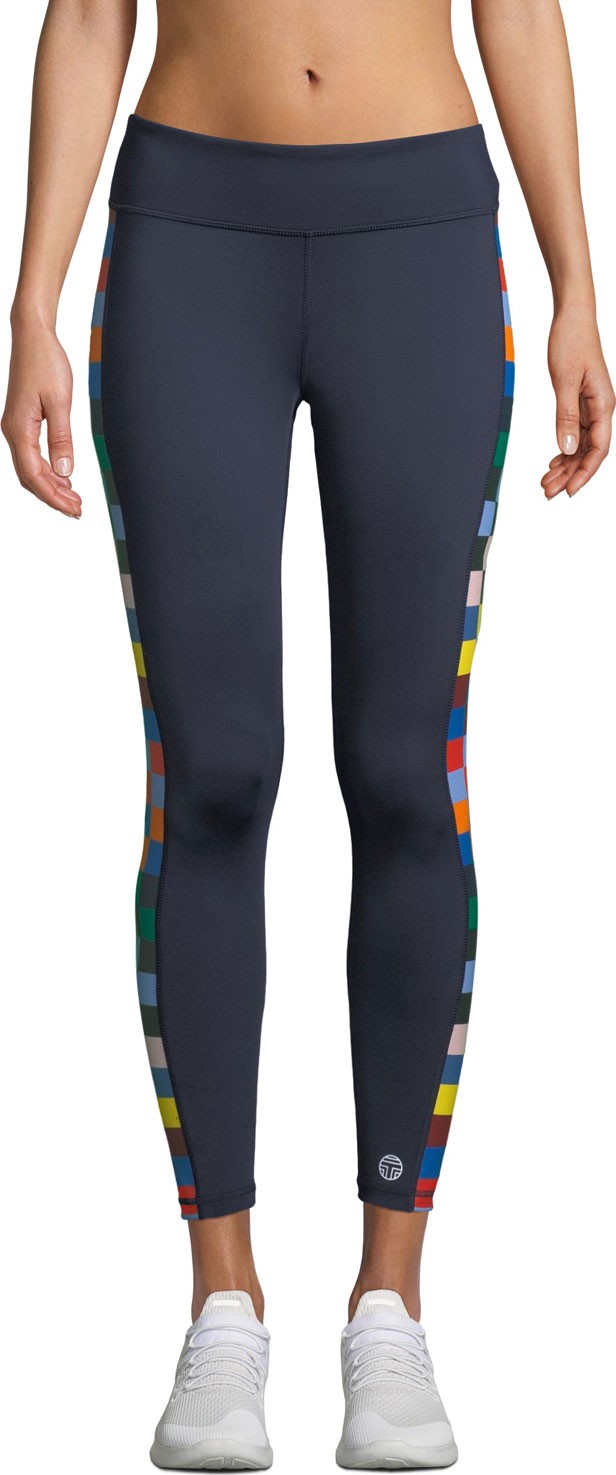 Tory Sport Checkered 7/8 Performance Leggings