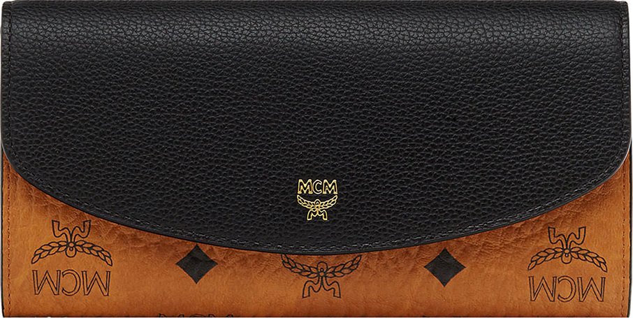 MCM Visetos Leather Continental Wallet