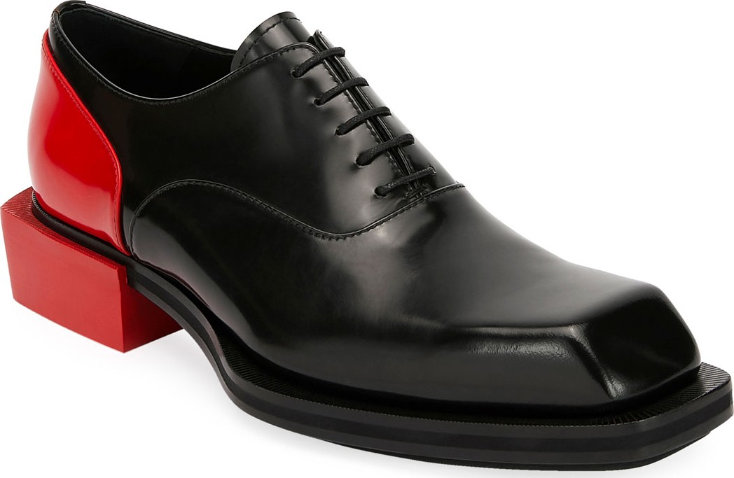 Alexander McQueen Men's Colorblock Leather Lace-Up Shoes
