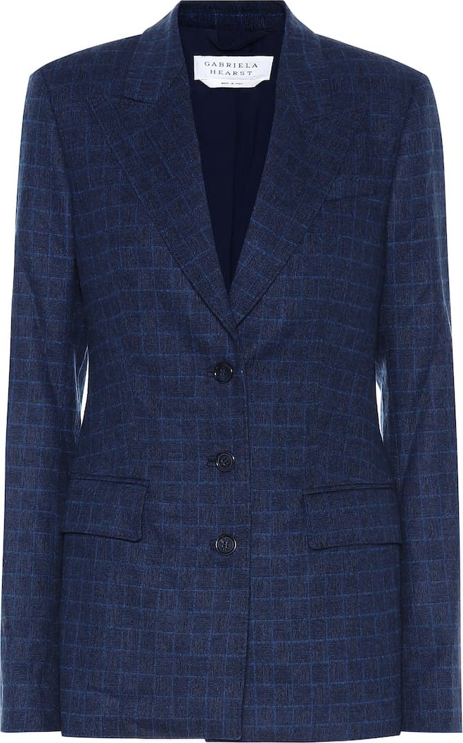 Gabriela Hearst Olga checked wool-blend blazer