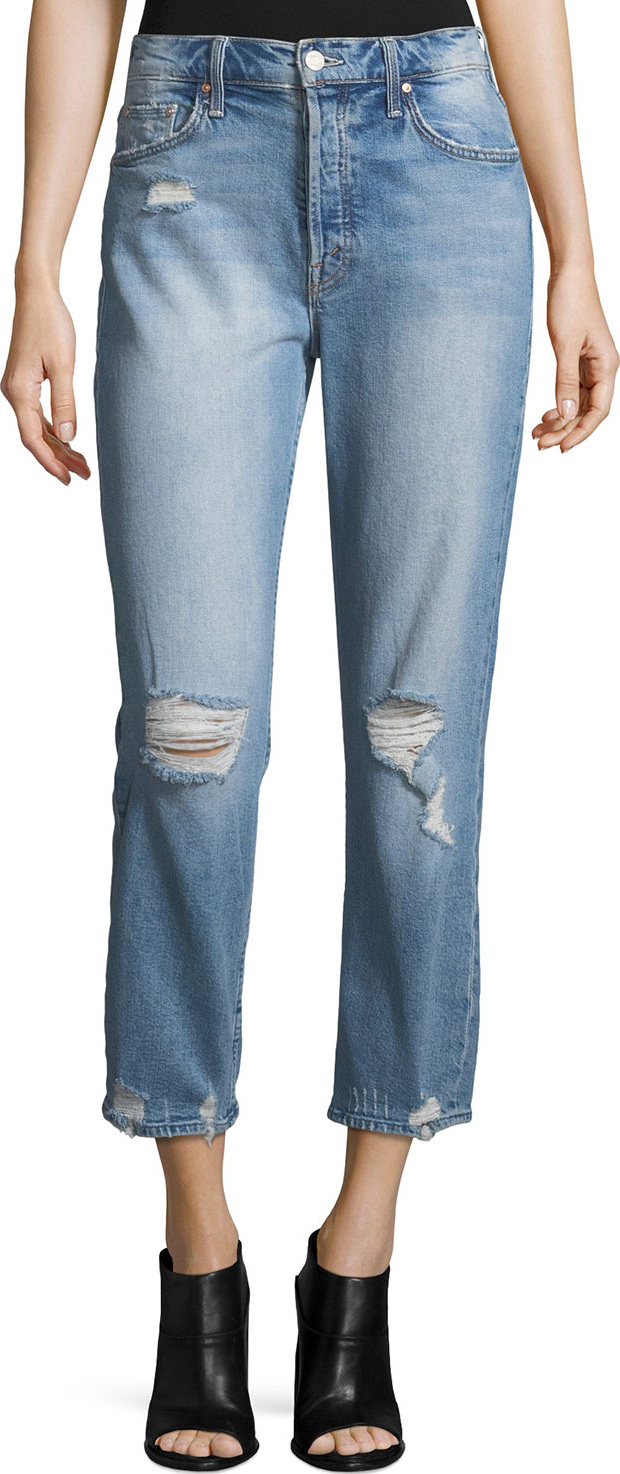 MOTHER The Tomcat High-Rise Distressed Jeans