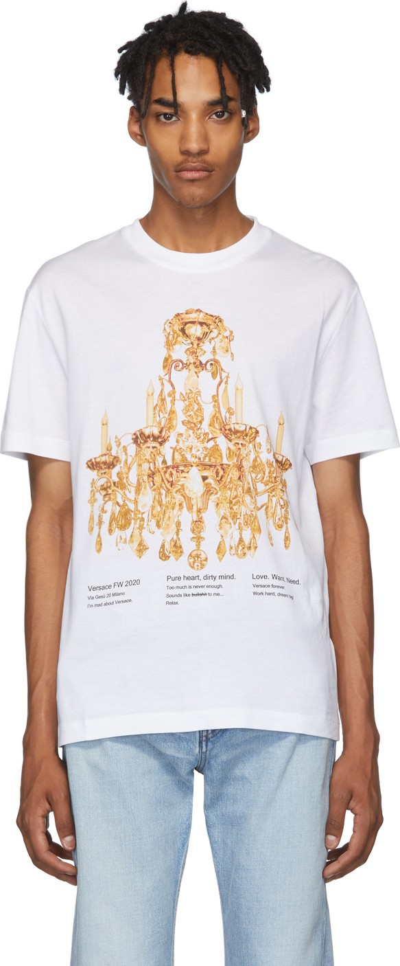 Versace White Chandelier T-Shirt