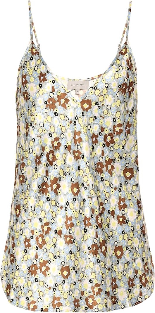 Lee Mathews Bella floral silk-satin top