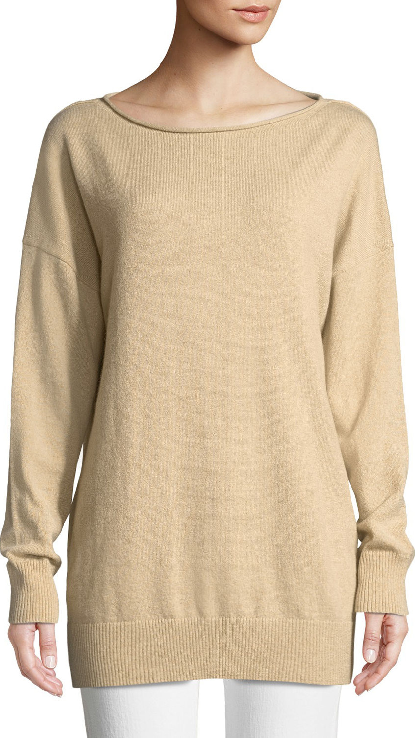 Lafayette 148 New York Cashmere Relaxed Pullover Sweater