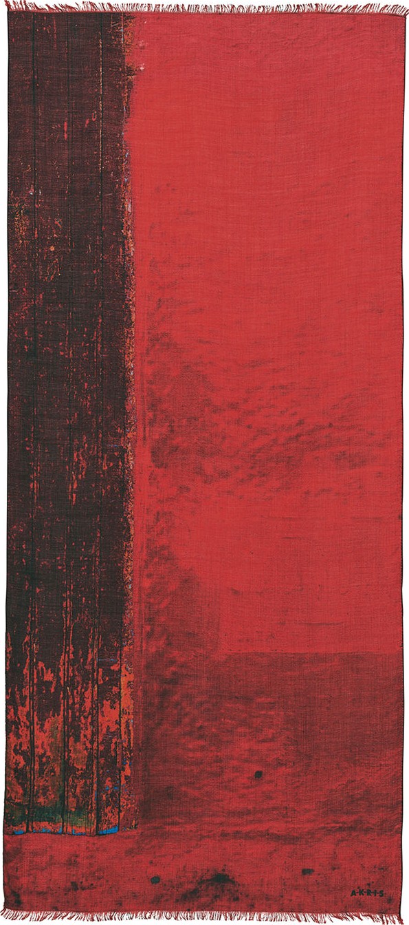 Akris Chefchaouen Wood Door Cashmere Silk Scarf