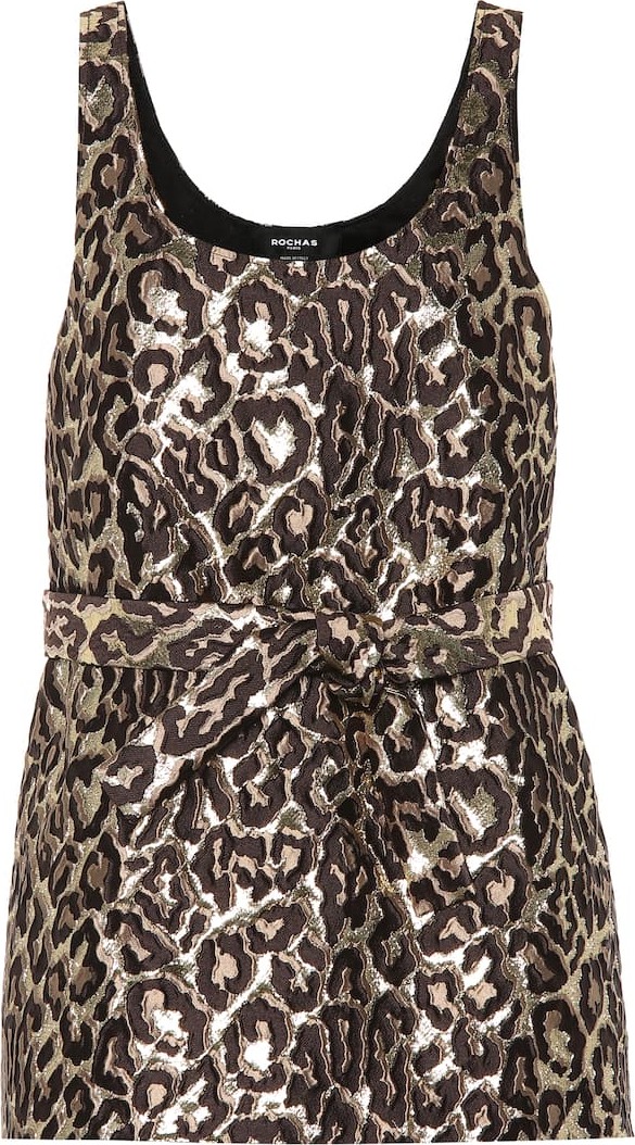 ROCHAS Leopard brocade top