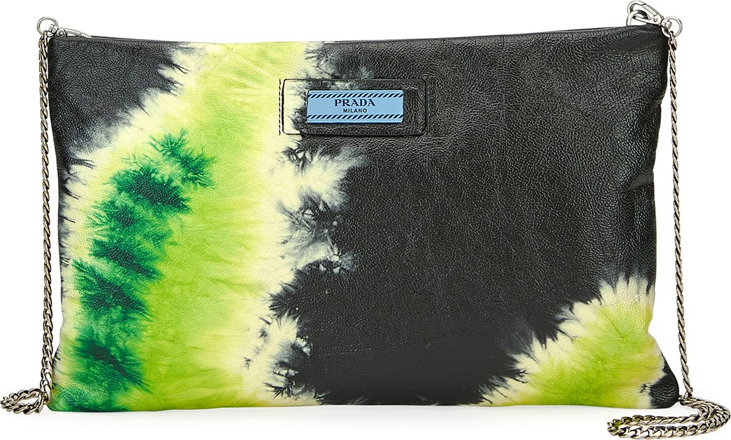 Prada Glace Tie-Dye Calf Crossbody Bag