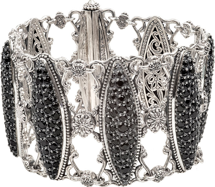 Konstantino Black Spinel Marquise Bracelet