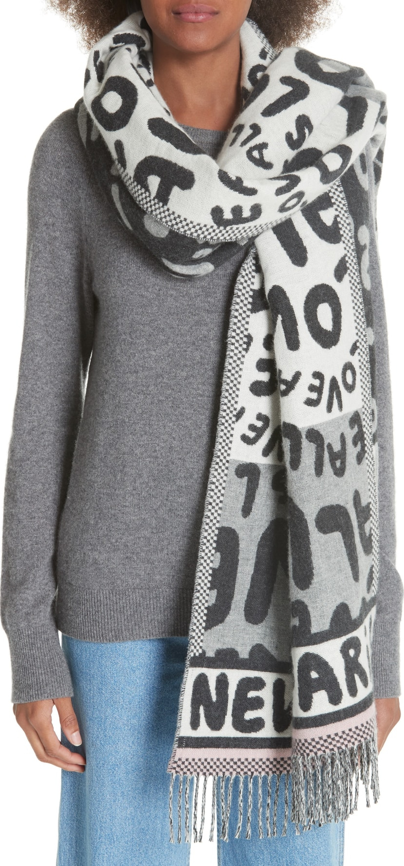 Stella McCartney All Is Love Wool & Cashmere Scarf