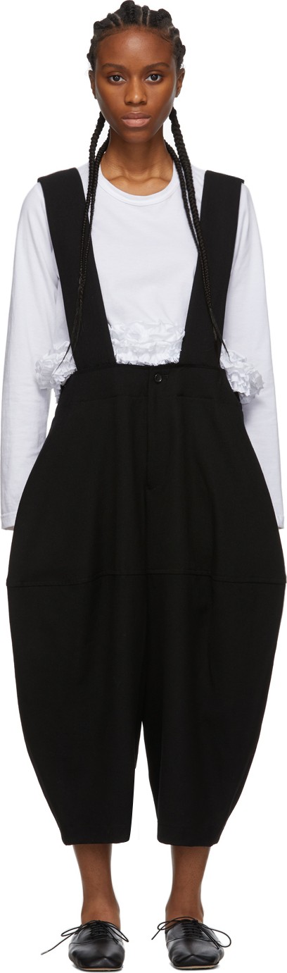 Comme Des Garçons Comme Des Garçons Black Wool Suspender Trousers
