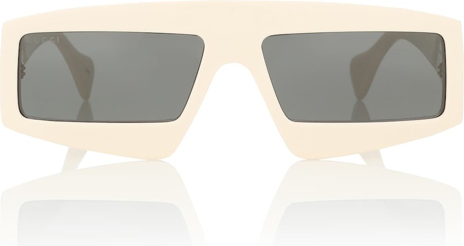 Gucci Rectangular-frame acetate sunglasses