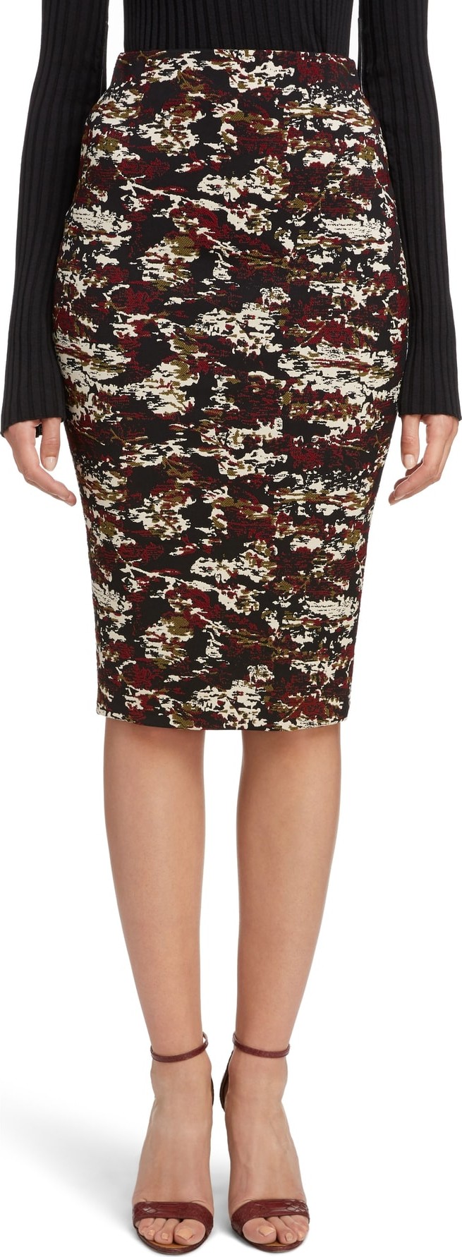 Victoria Beckham Camouflage Pencil Skirt
