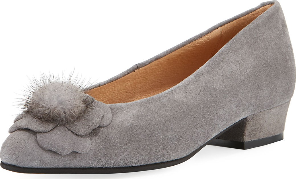 Sesto Meucci Ange Pouf Comfort Suede Pumps, Licorice